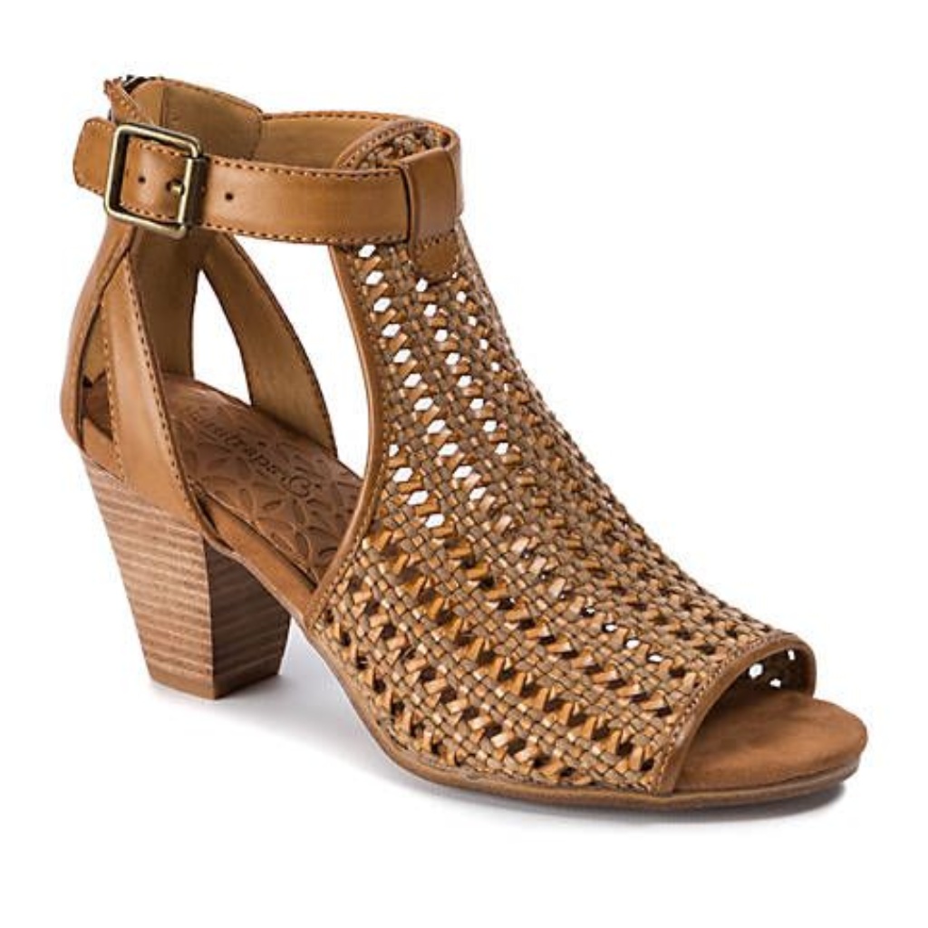 Baretraps Tan Woven Heeled Sandals